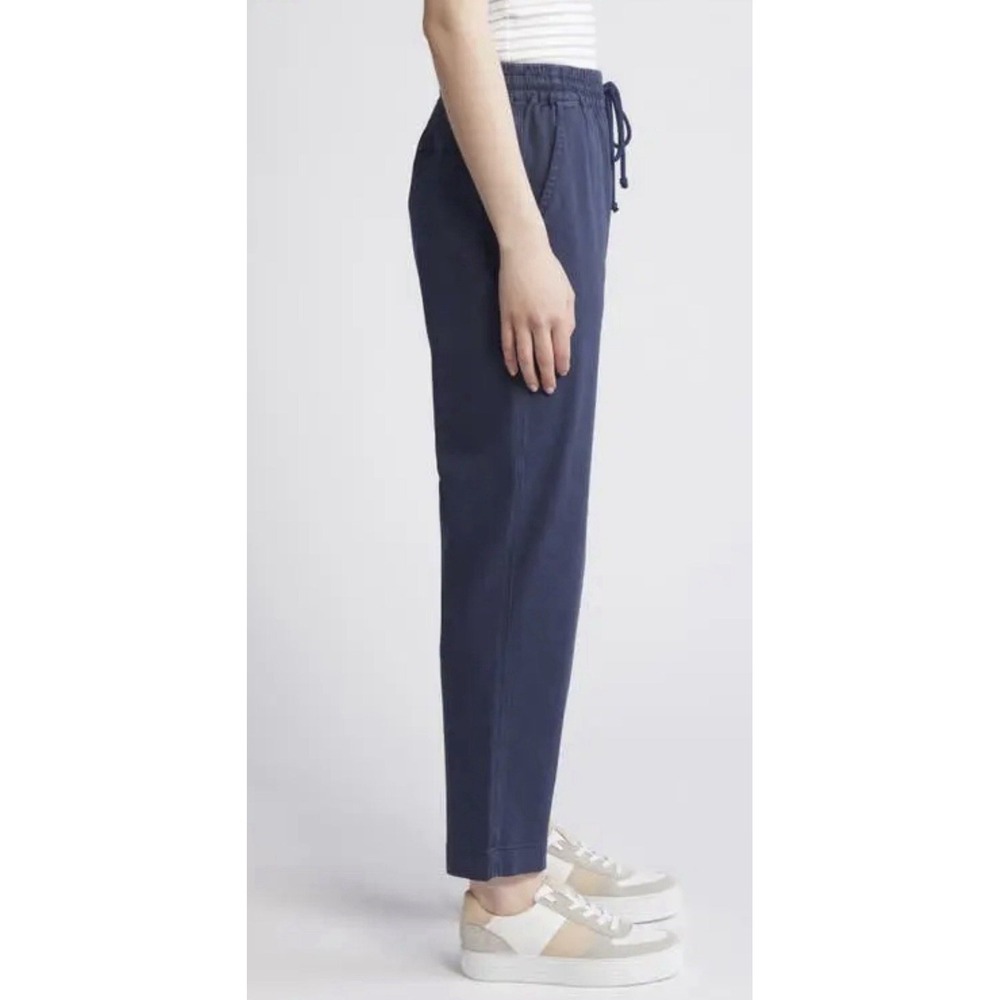Faherty Essential Sz S Pants Blue Washed Organic Cotton Blend Pull On Travel